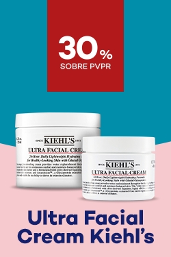 Creme Ultra Facial Cream Kiehls com destaque promocional de até 20% sobre preço de Venda ao Público Recomendado